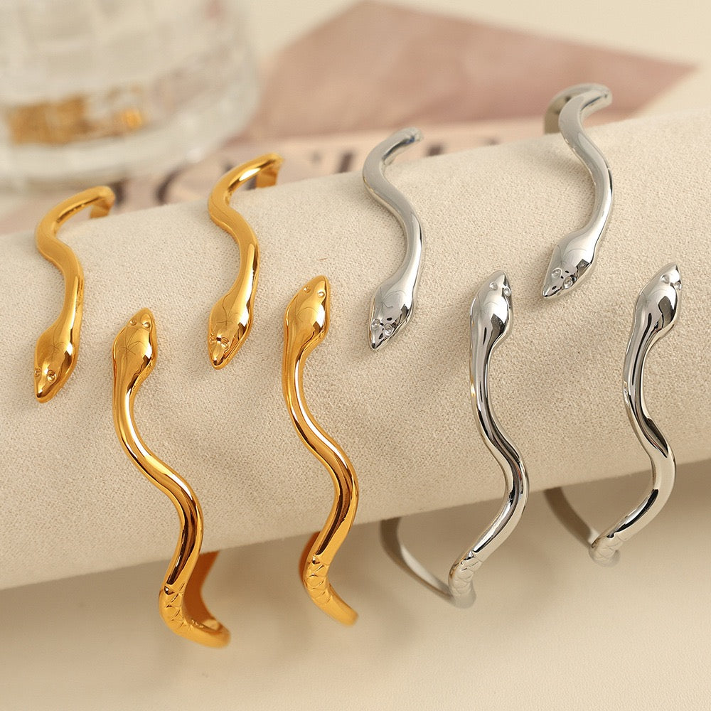 Perch double snake bangle