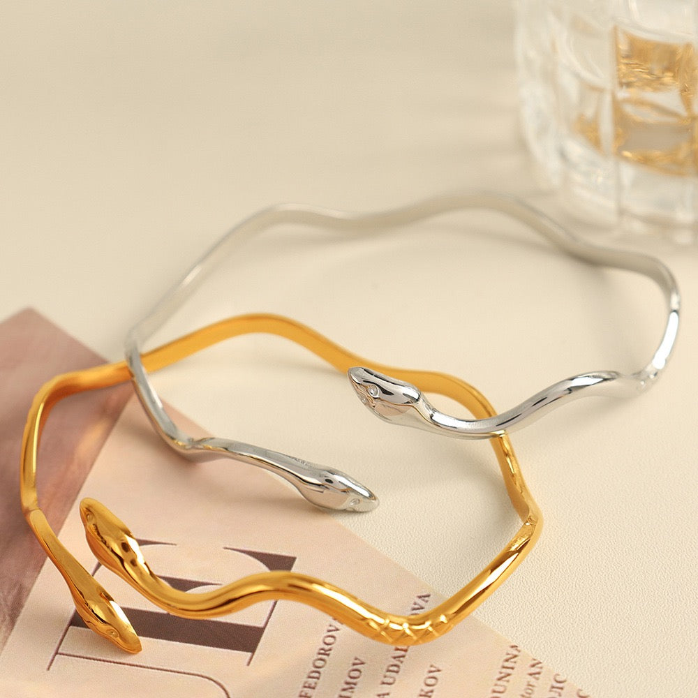 Perch double snake bangle