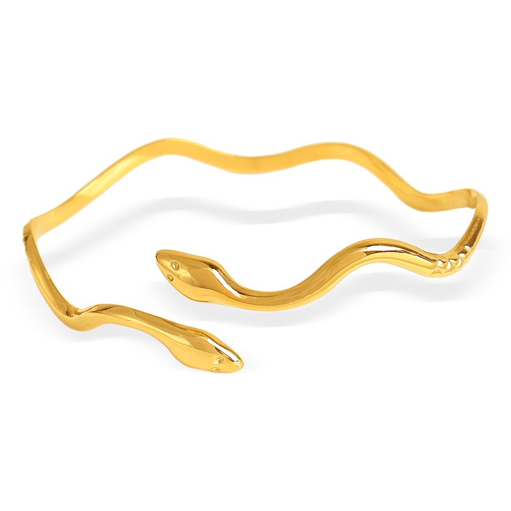 Perch double snake bangle