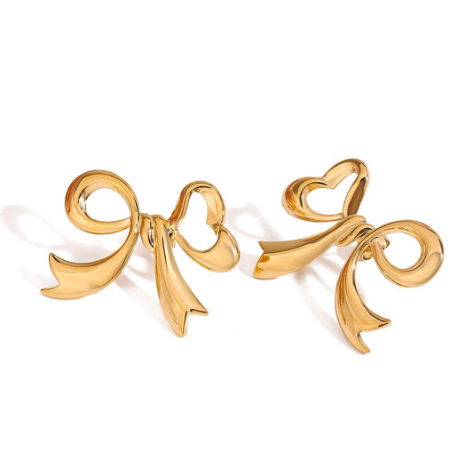 Hearty bow earrings