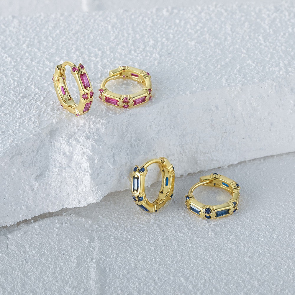 Sterling silver dainty hoops