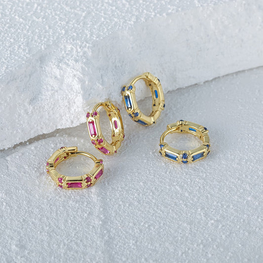 Sterling silver dainty hoops