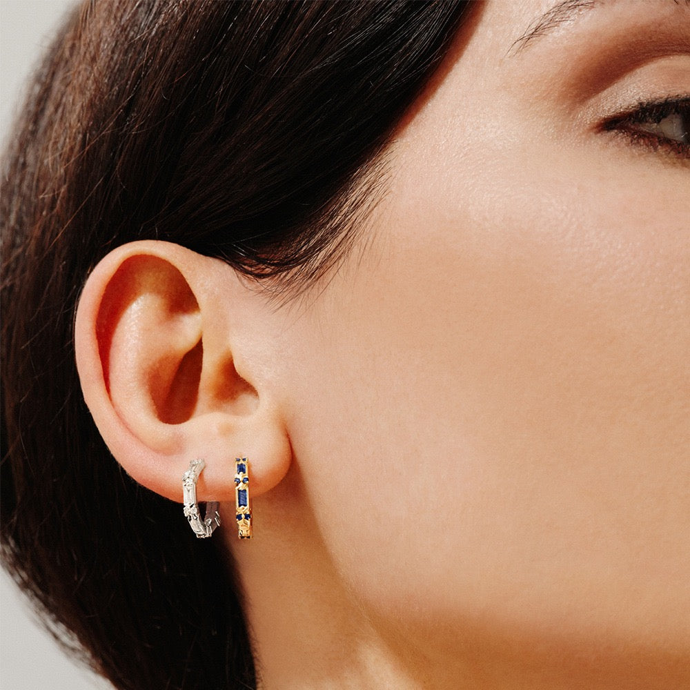 Sterling silver dainty hoops