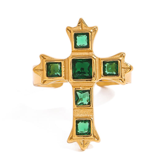 Green cross ring