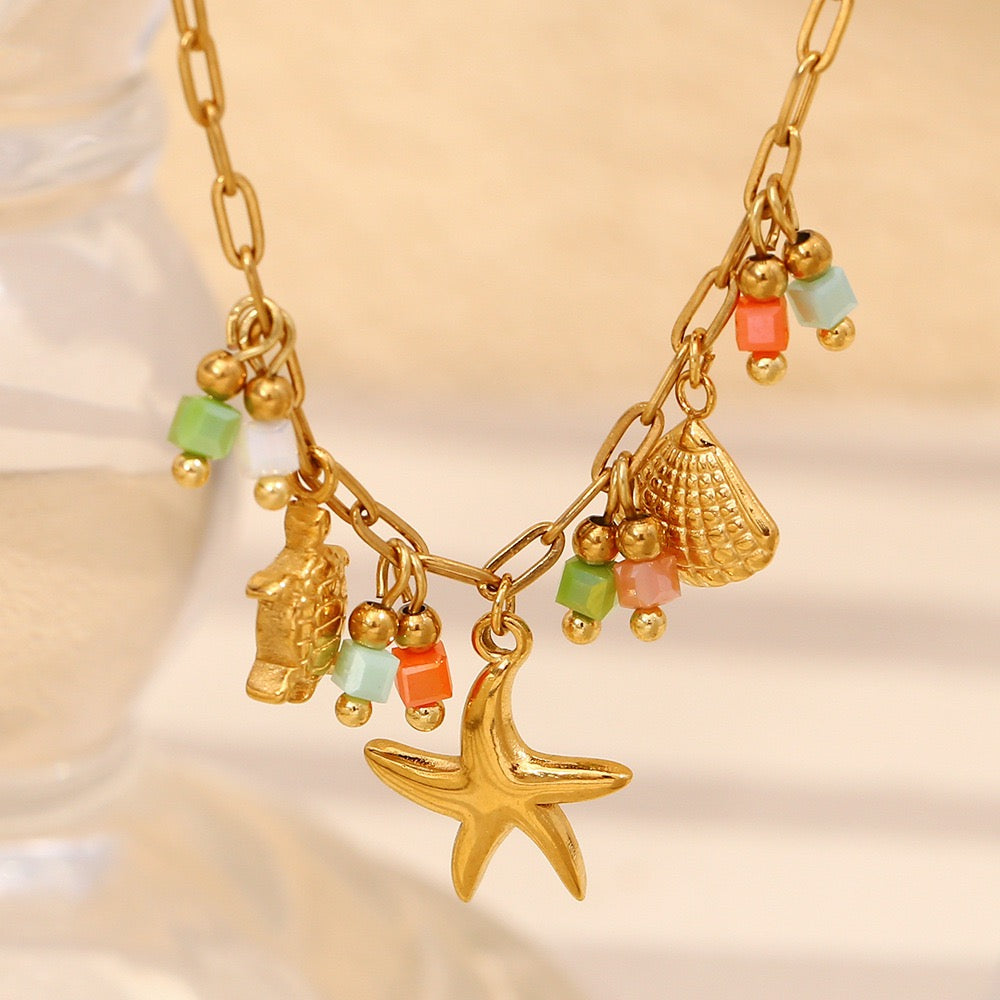 My fantastic summer starfish charm necklace