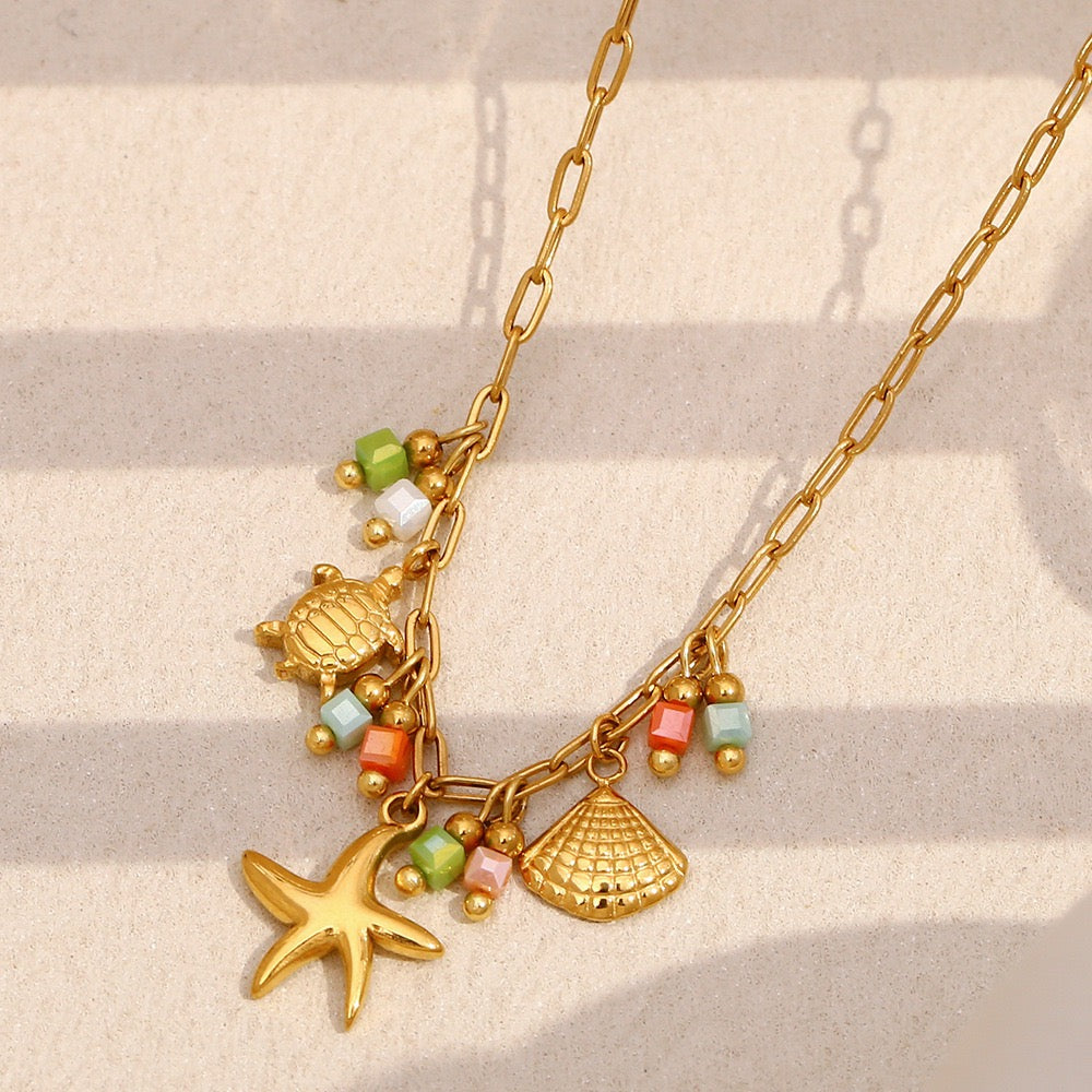 My fantastic summer starfish charm necklace
