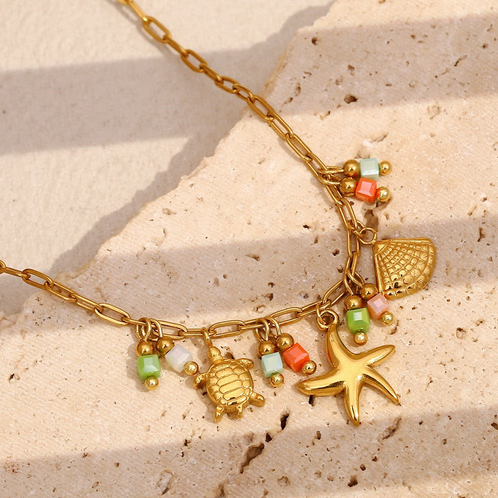My fantastic summer starfish charm necklace