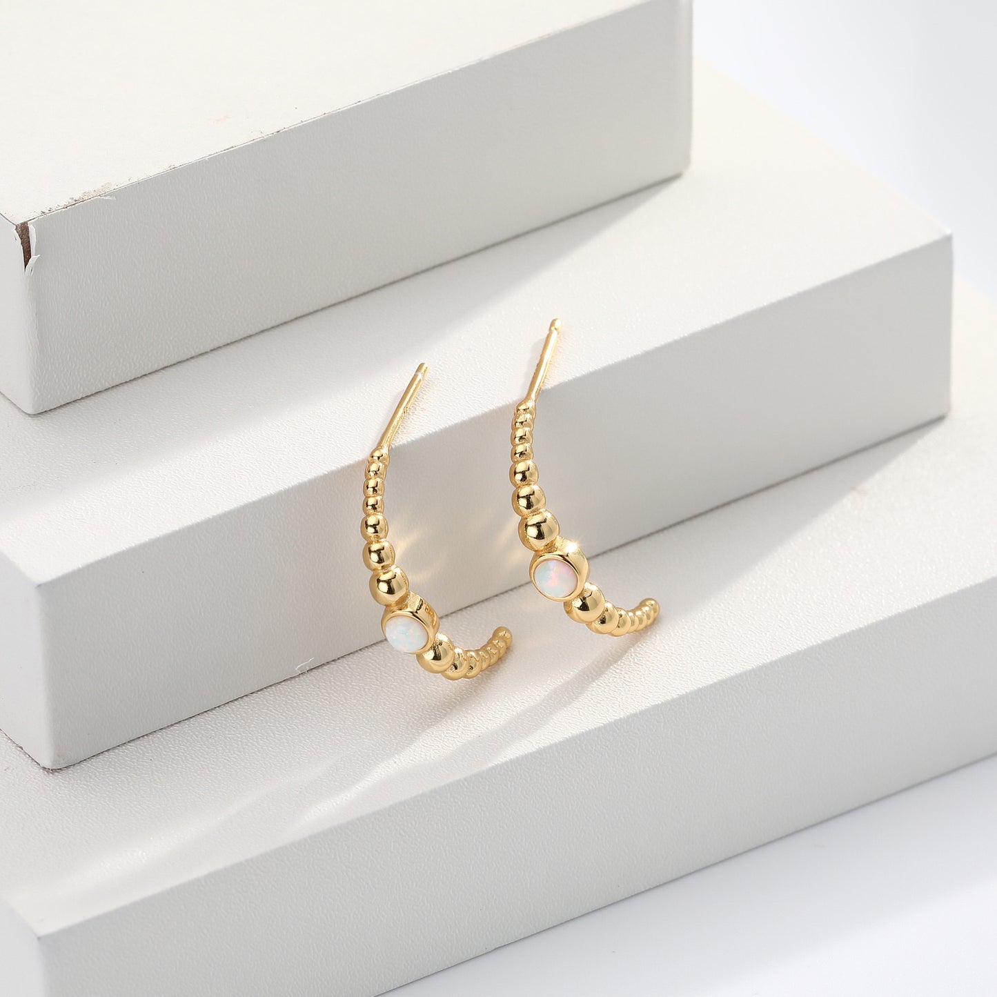 Malani Opal sterling silver earrings