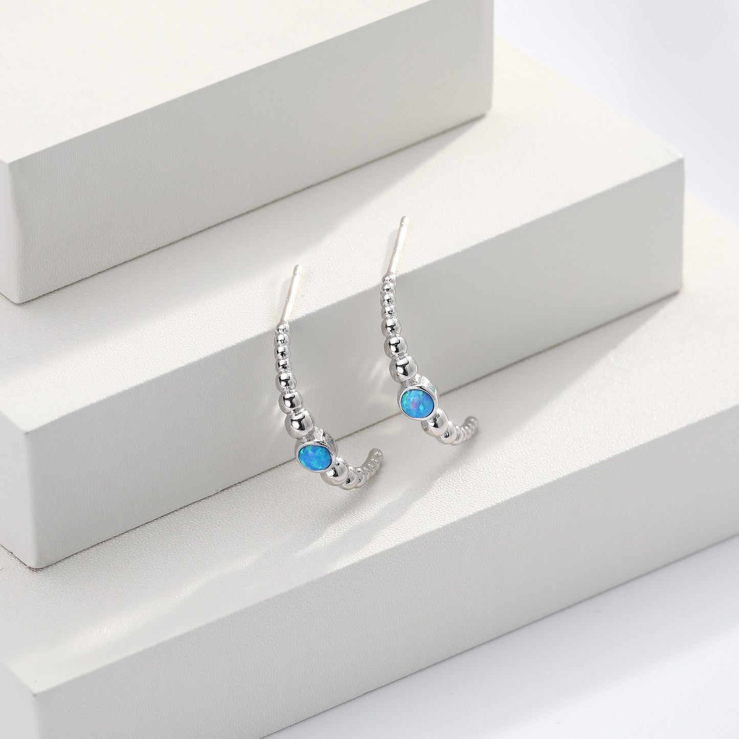 Malani Opal sterling silver earrings