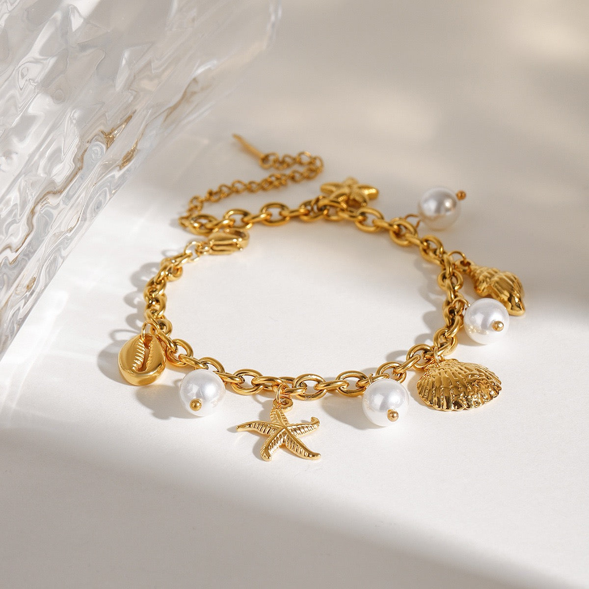 Beach chain star charm bracelet