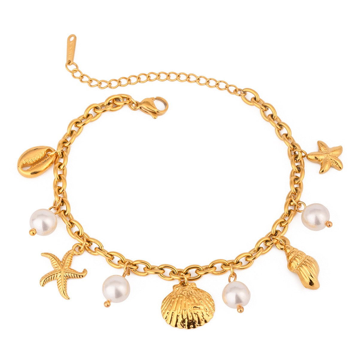 Beach chain star charm bracelet