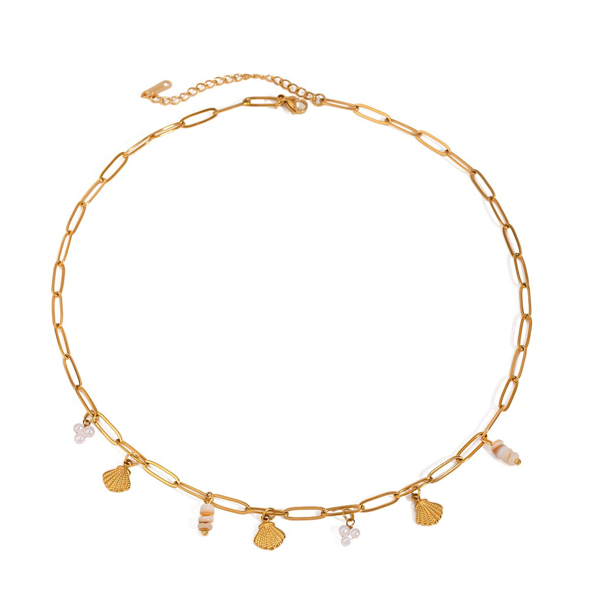 Mini shell charm necklace