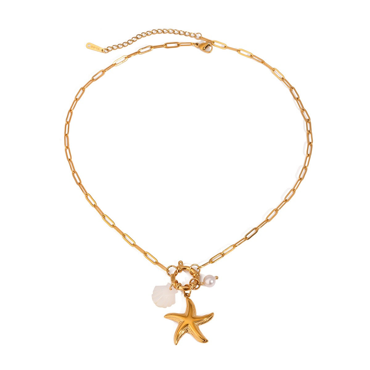 White shell starfish chain set