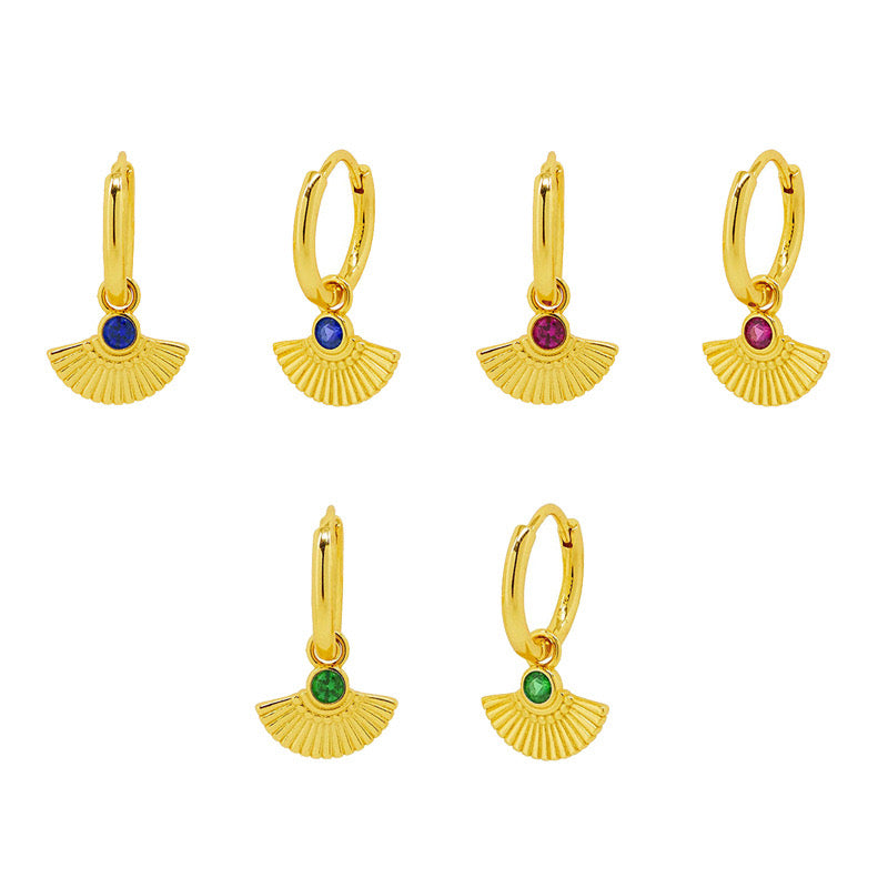 Becky fan sterling silver earrings