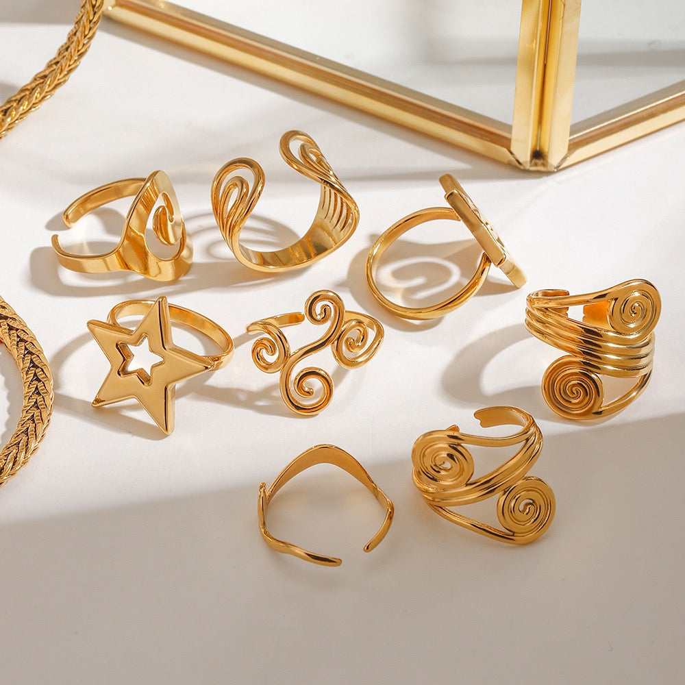 Hargroove swirl rings collection