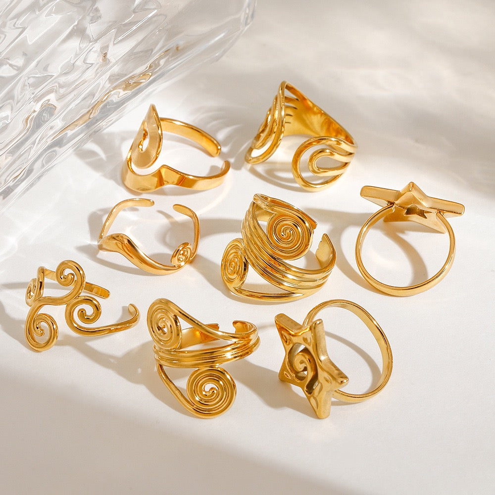 Hargroove swirl rings collection