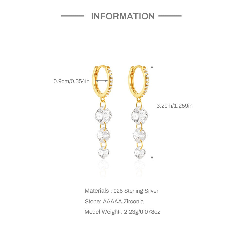 Sterling silver dainty hoops