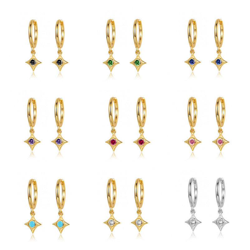 Margaret star sterling silver earrings