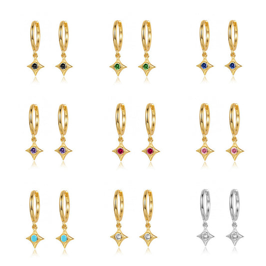 Margaret star sterling silver earrings