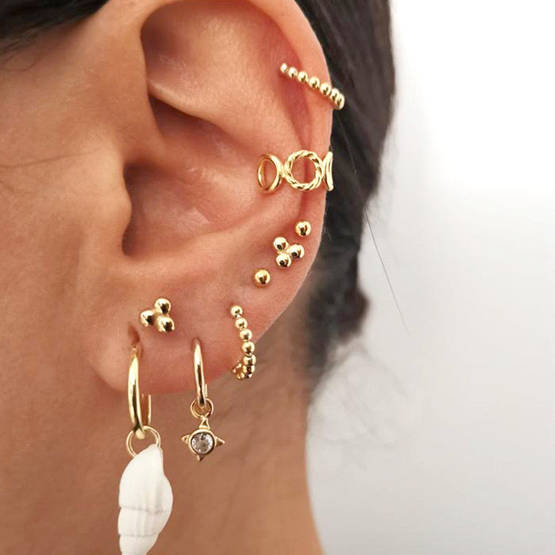 Margaret star sterling silver earrings