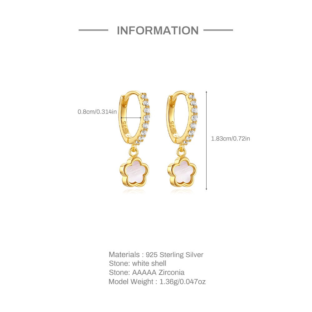 Sterling silver dainty hoops