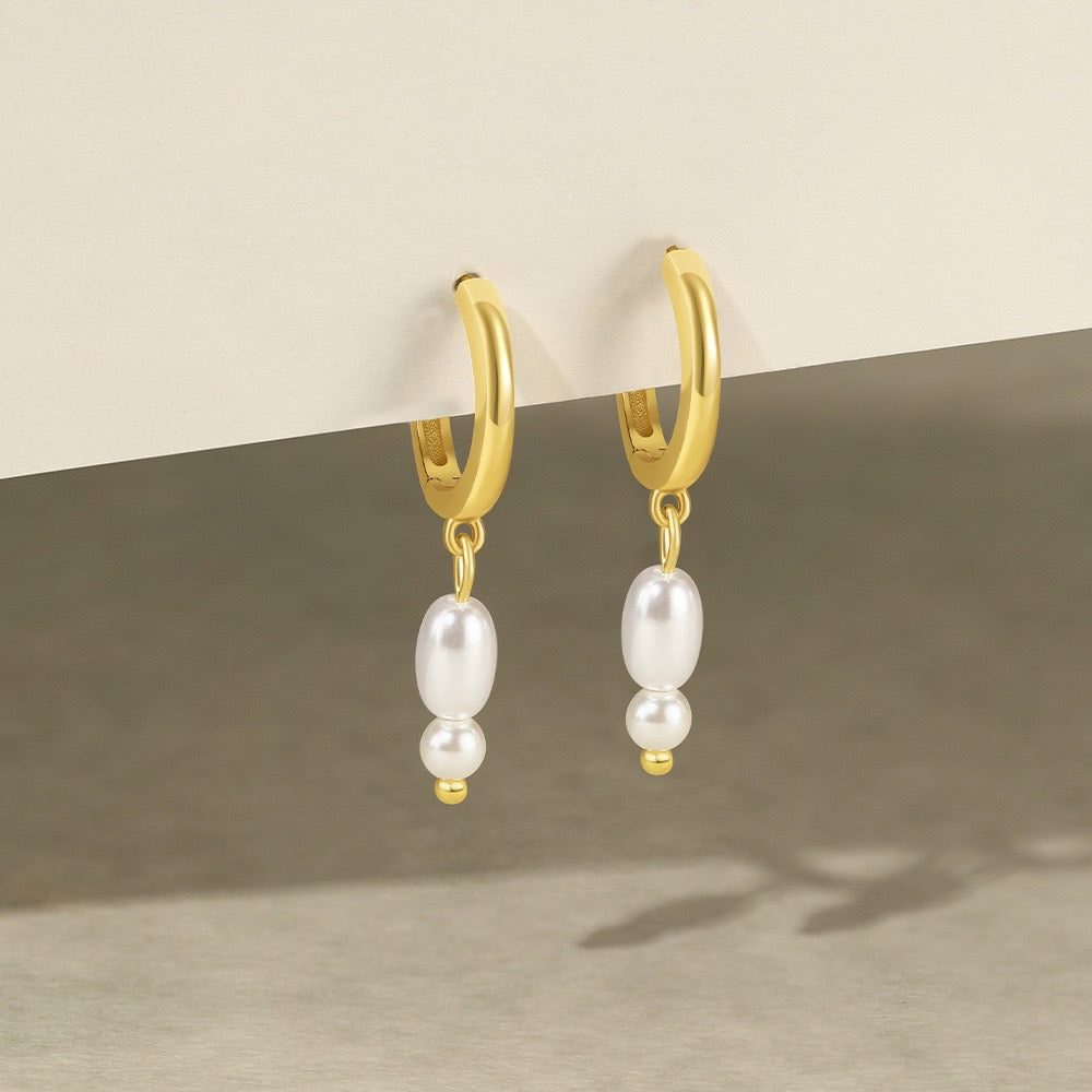 Sterling silver dainty hoops