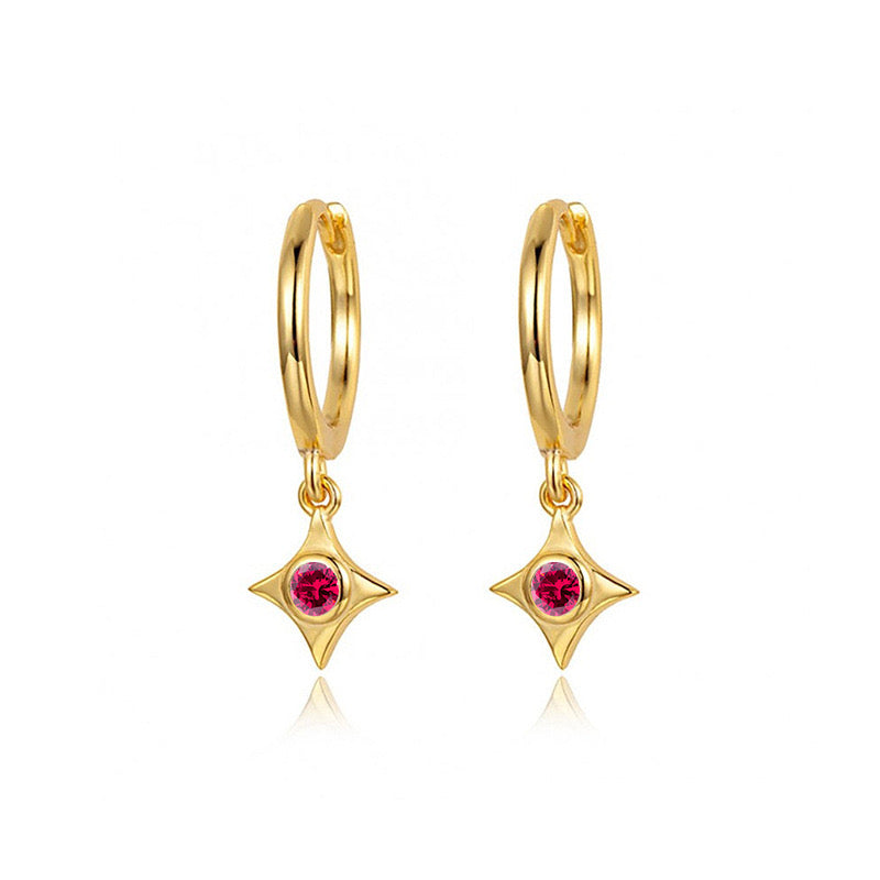 Margaret star sterling silver earrings