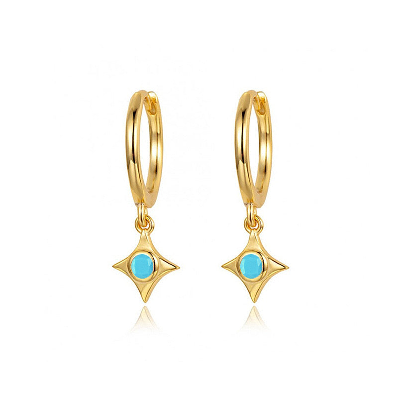 Margaret star sterling silver earrings