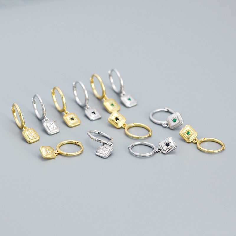 Yula Rock sterling silver earrings