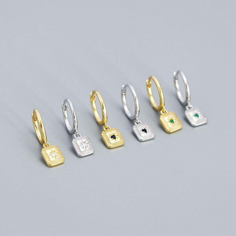 Yula Rock sterling silver earrings