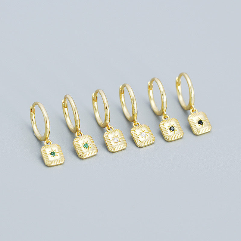 Yula Rock sterling silver earrings