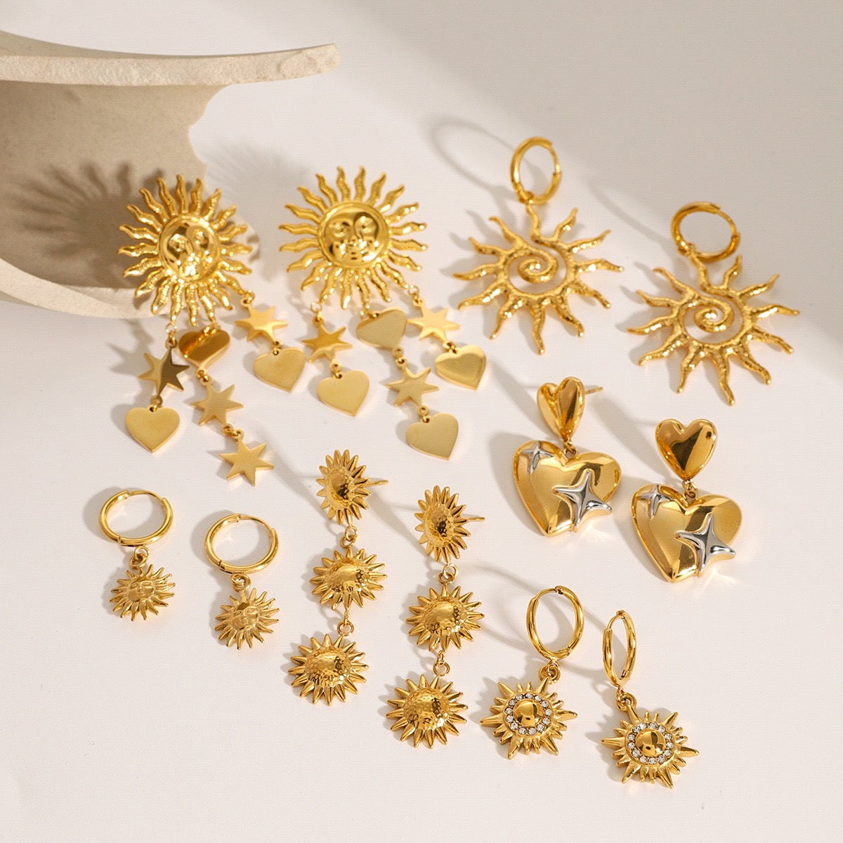 Sun earrings collection