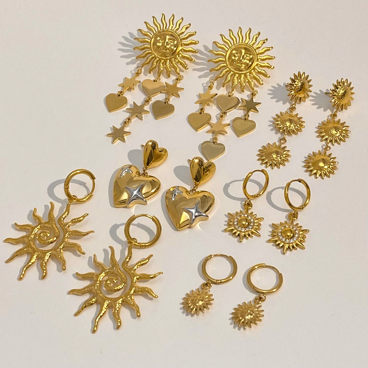 Sun earrings collection