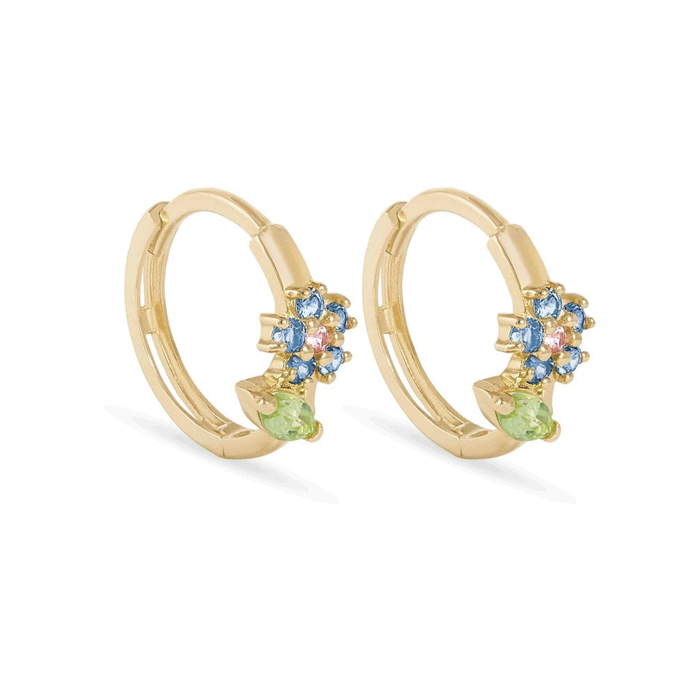 Mini flower hoops