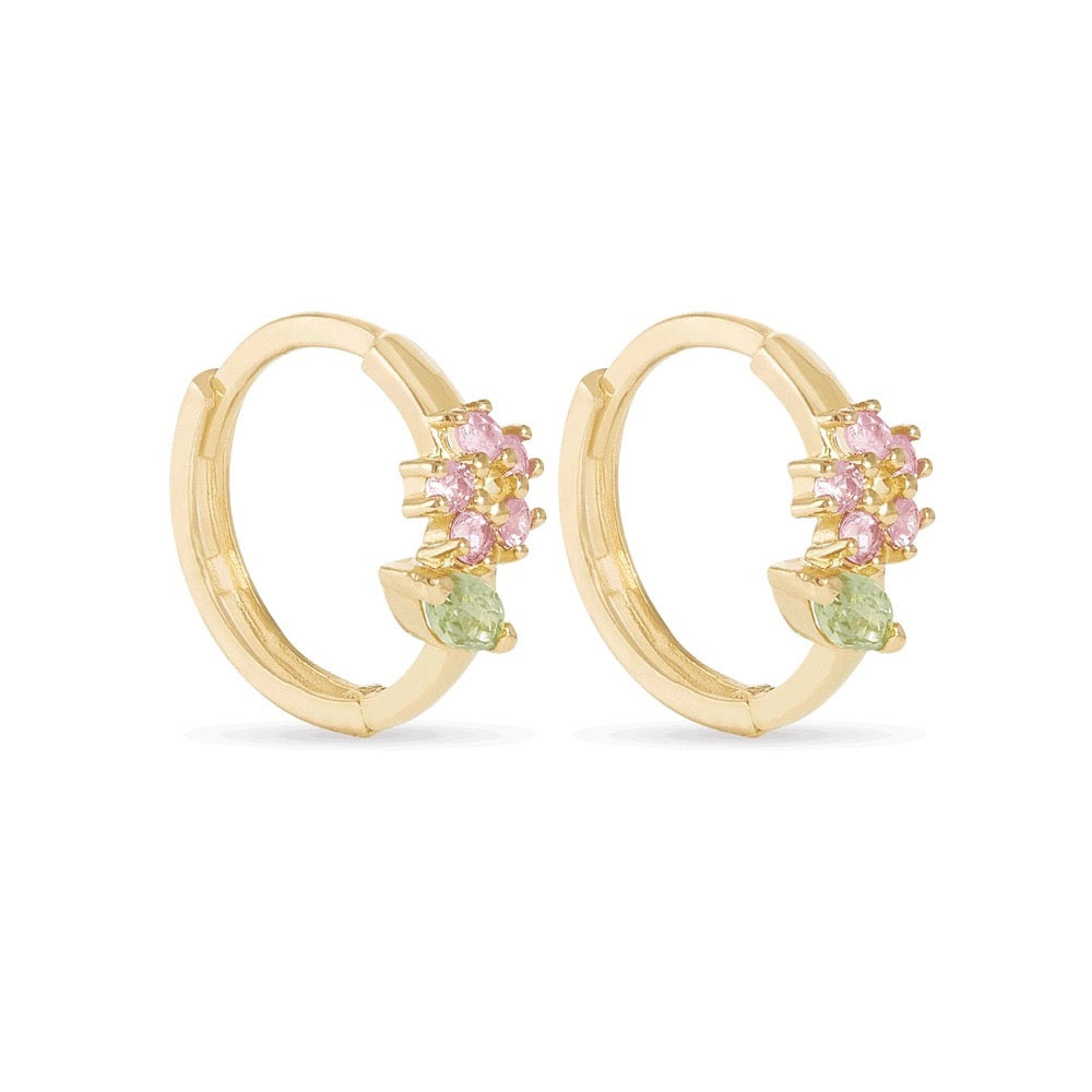 Mini flower hoops
