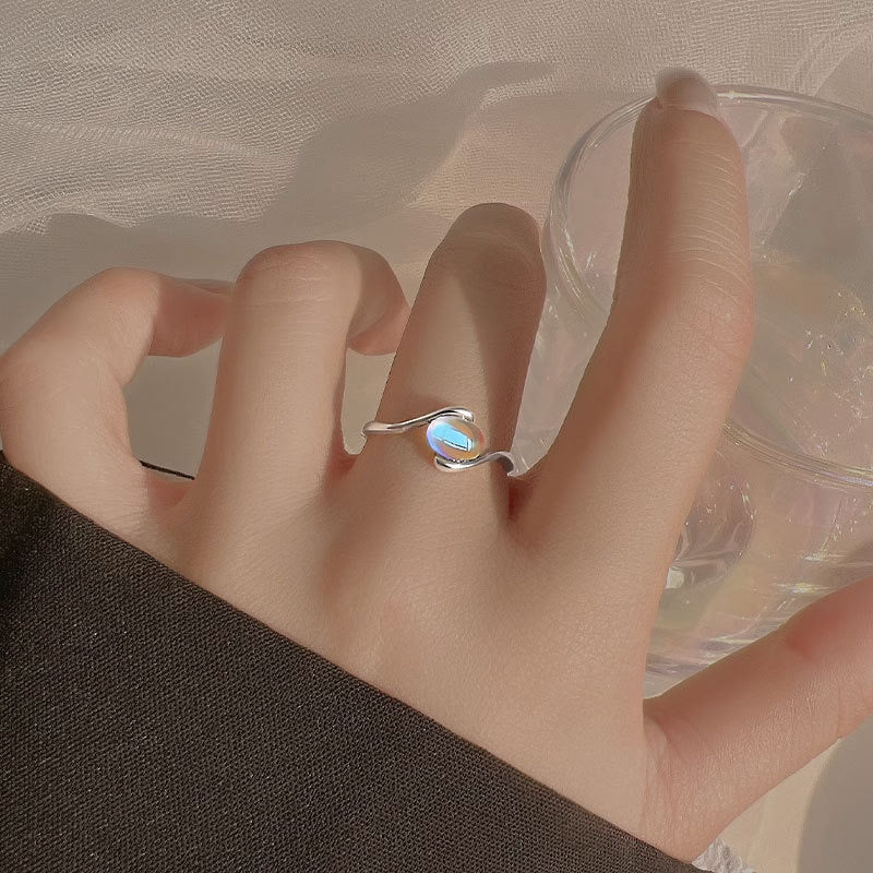 Alxie Moon stone sterling silver ring