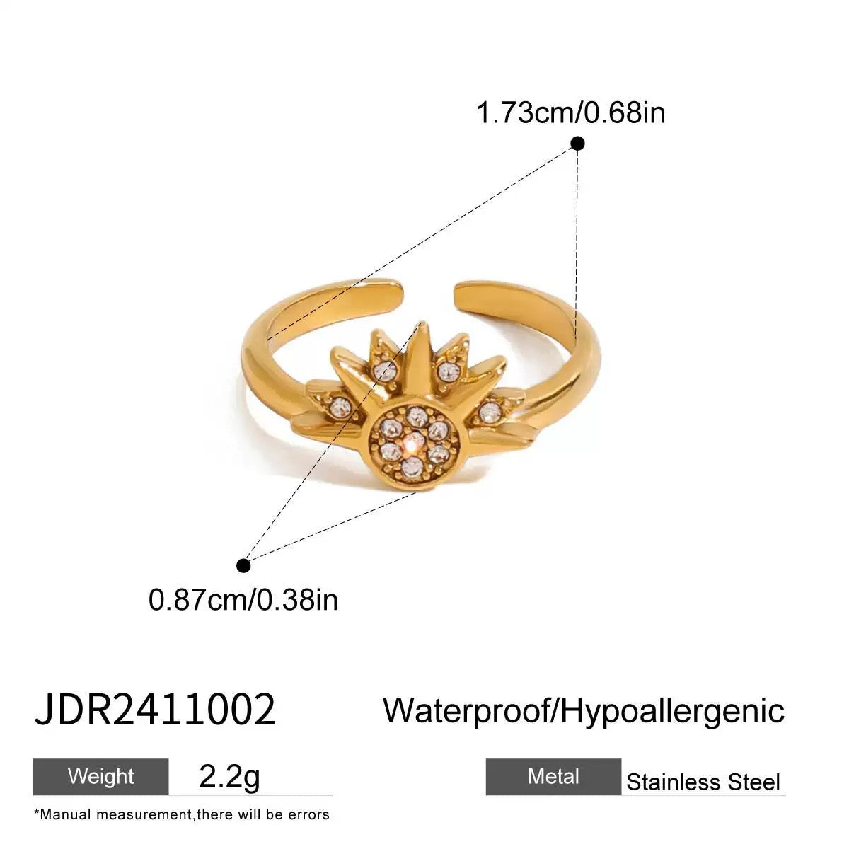 Alexandria Moon and sun set rings