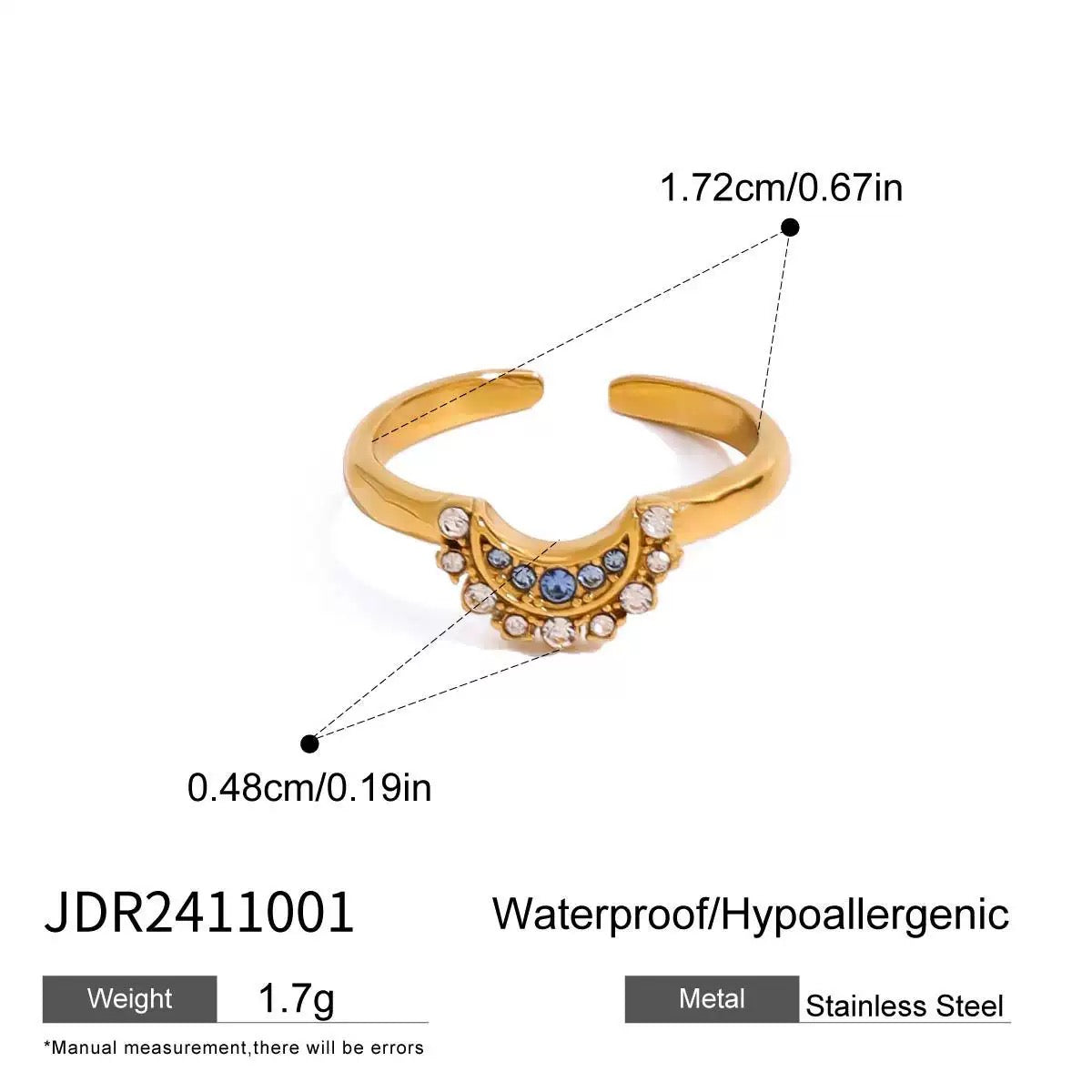 Alexandria Moon and sun set rings