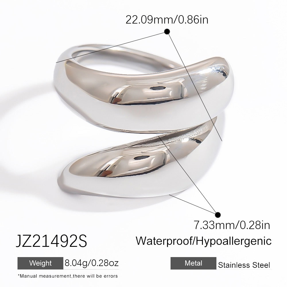 Medley Stainless steel statement rings