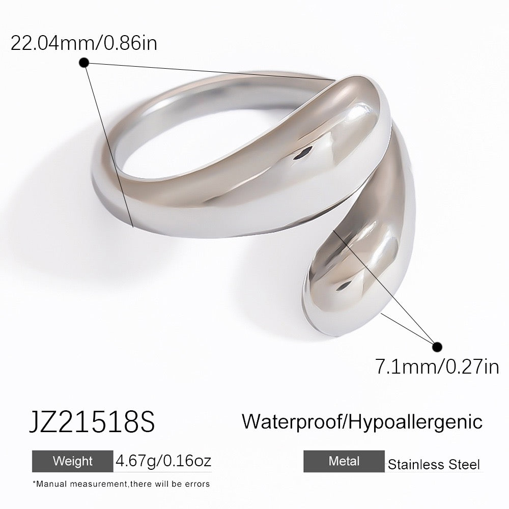 Medley Stainless steel statement rings