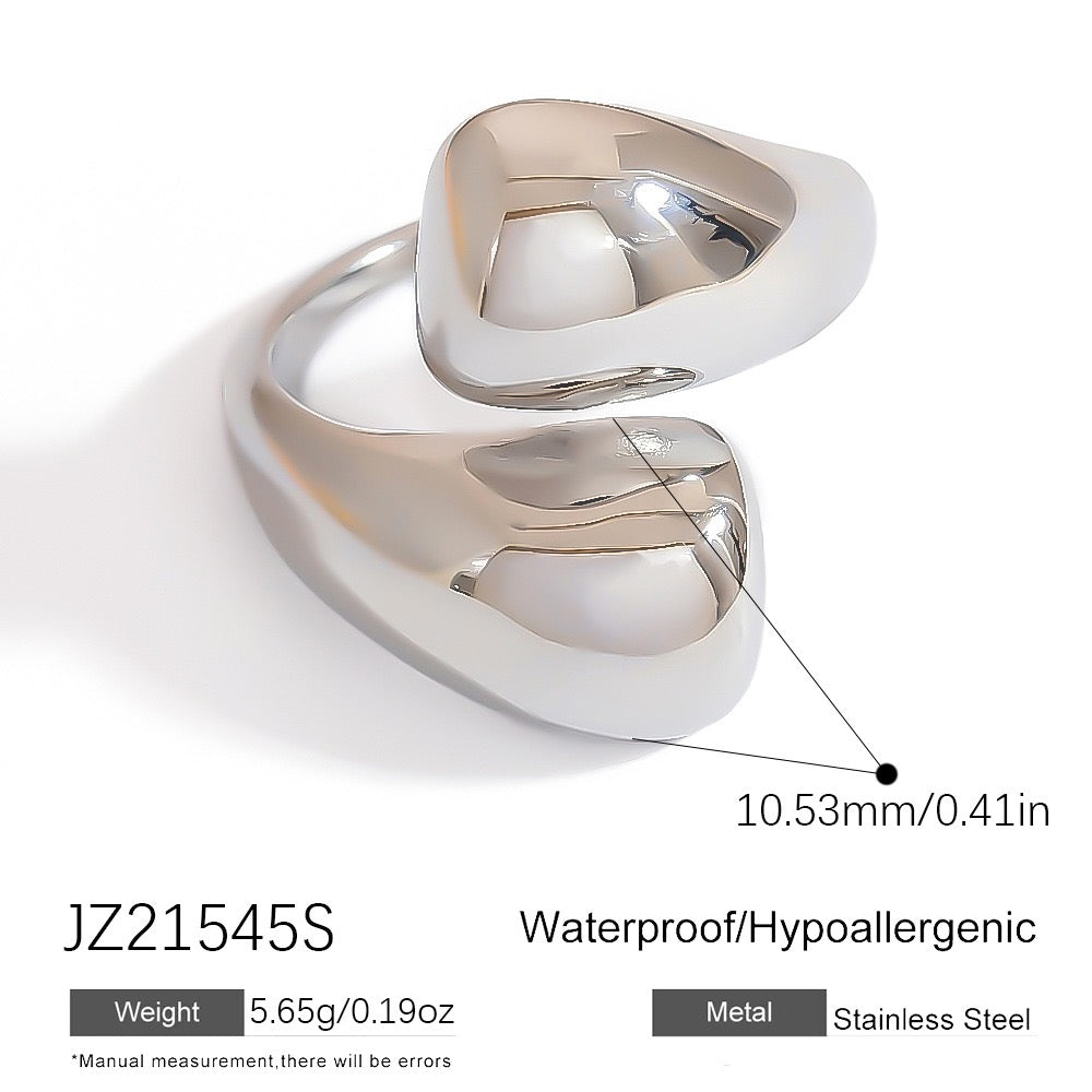 Medley Stainless steel statement rings