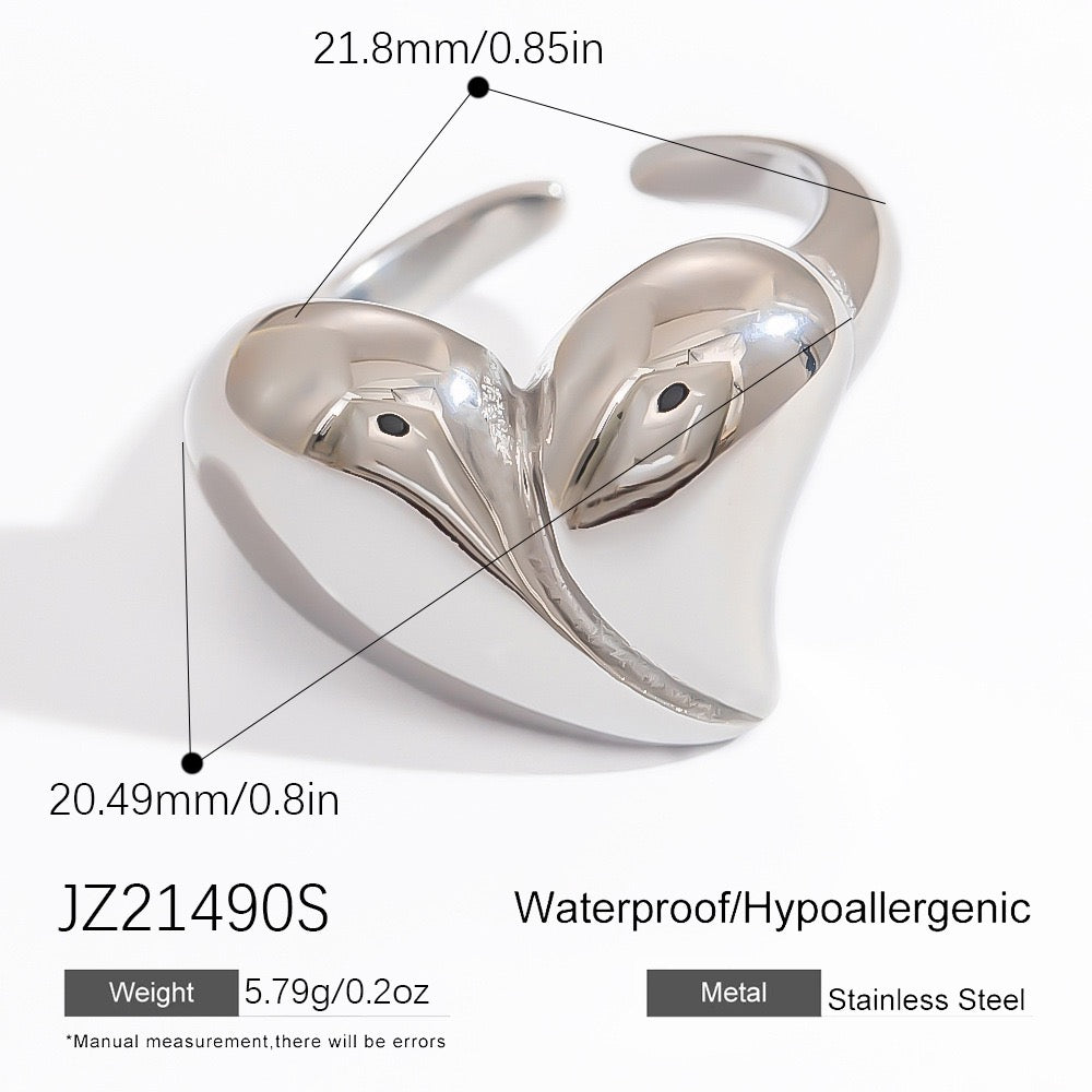 Medley Stainless steel statement rings