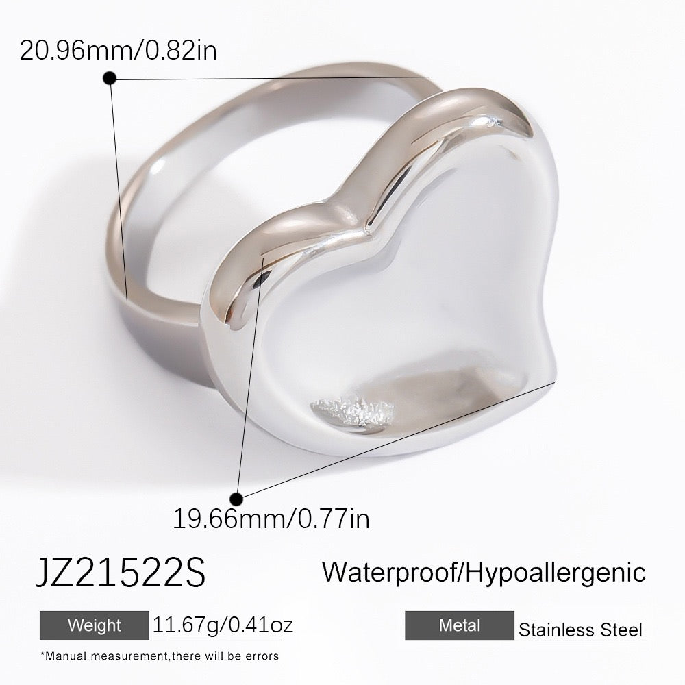 Medley Stainless steel statement rings