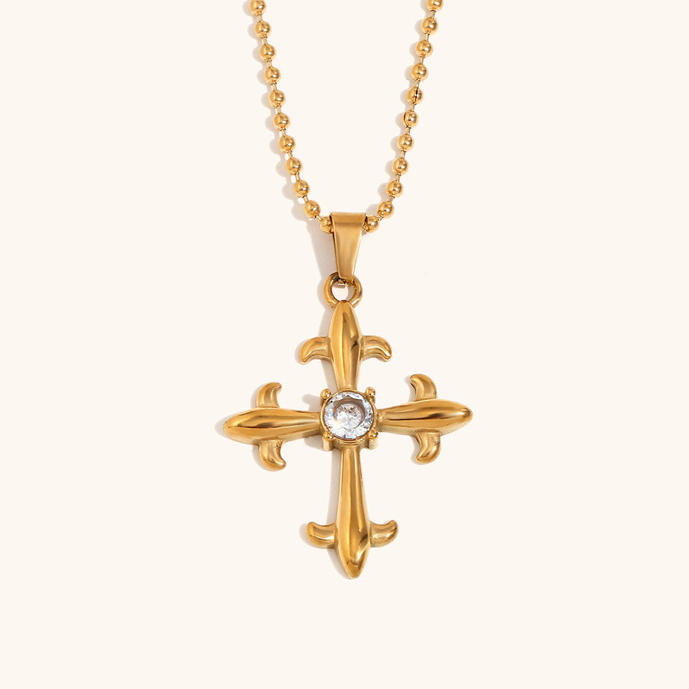 Cross jewel necklace