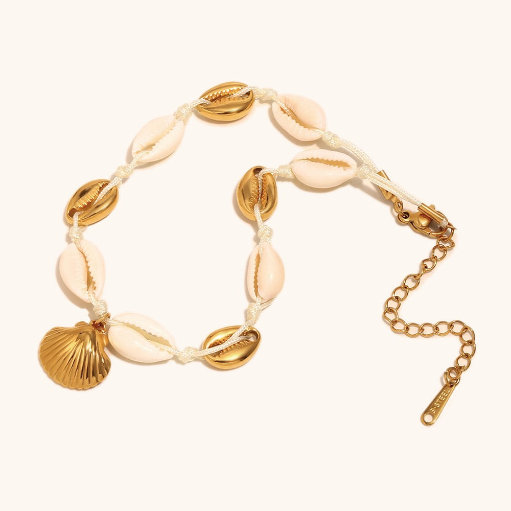 Beach shell anklet