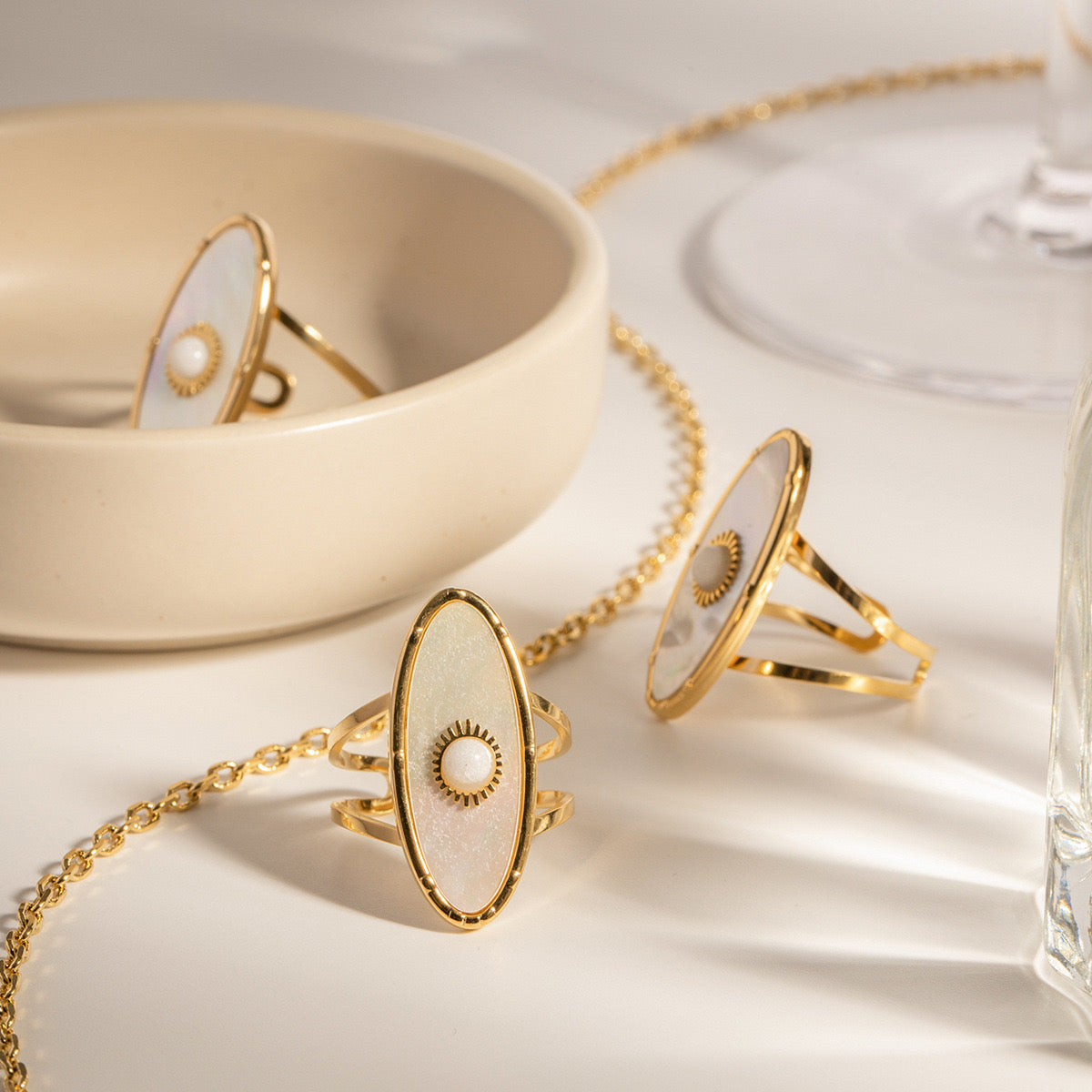 Sutton Mother of Pearl rings