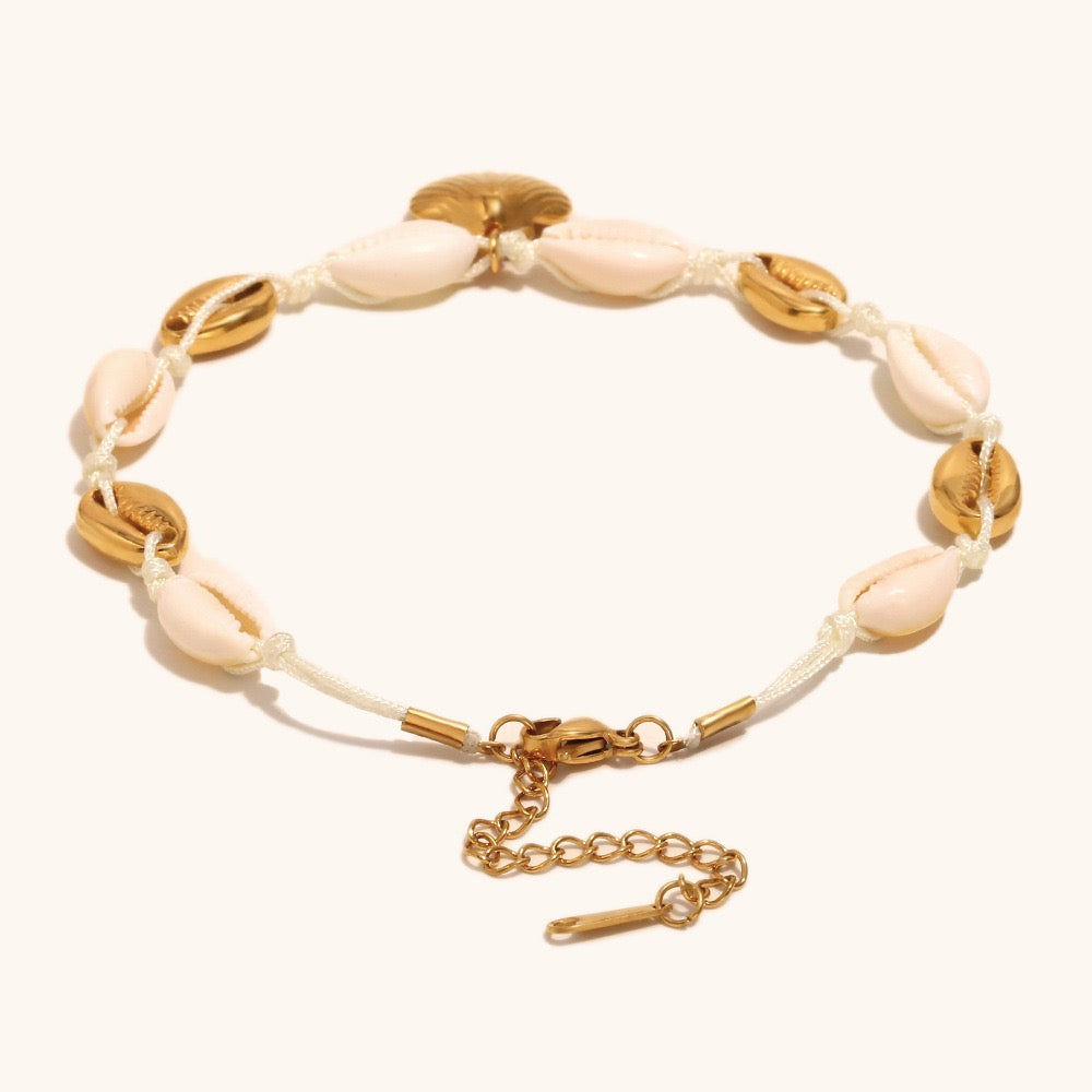 Beach shell anklet