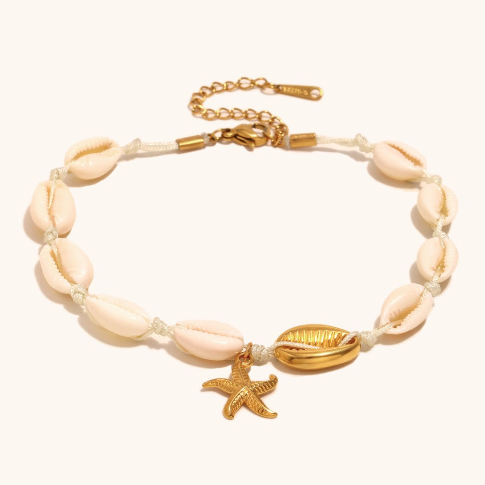 Beach shell anklet