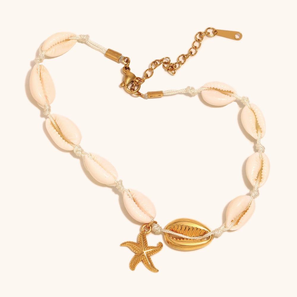 Beach shell anklet