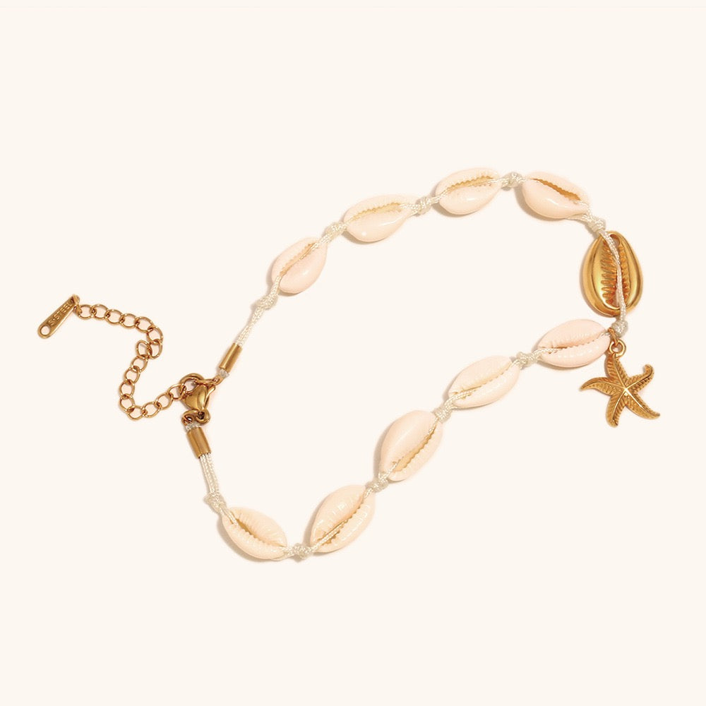 Beach shell anklet